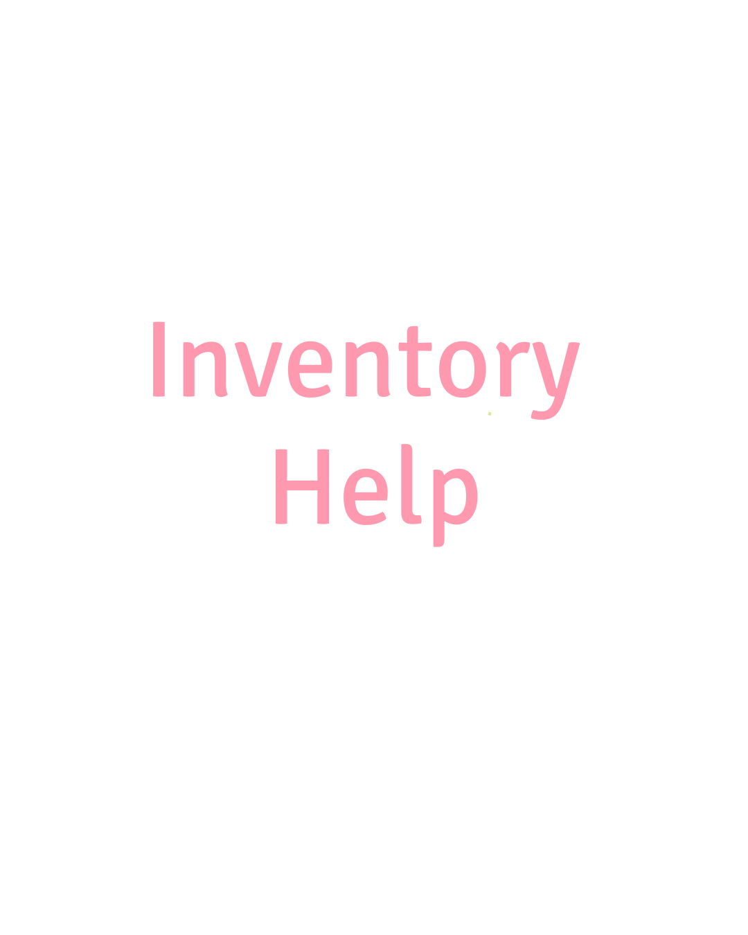Inventory Help