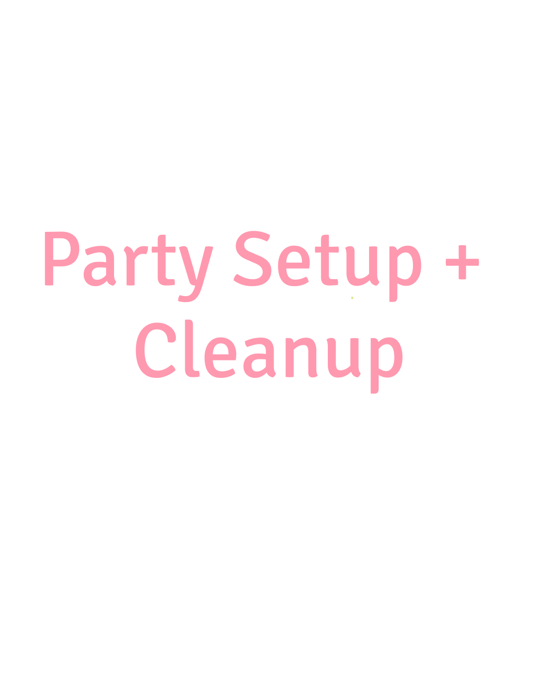 Party Set Up/Clean Up